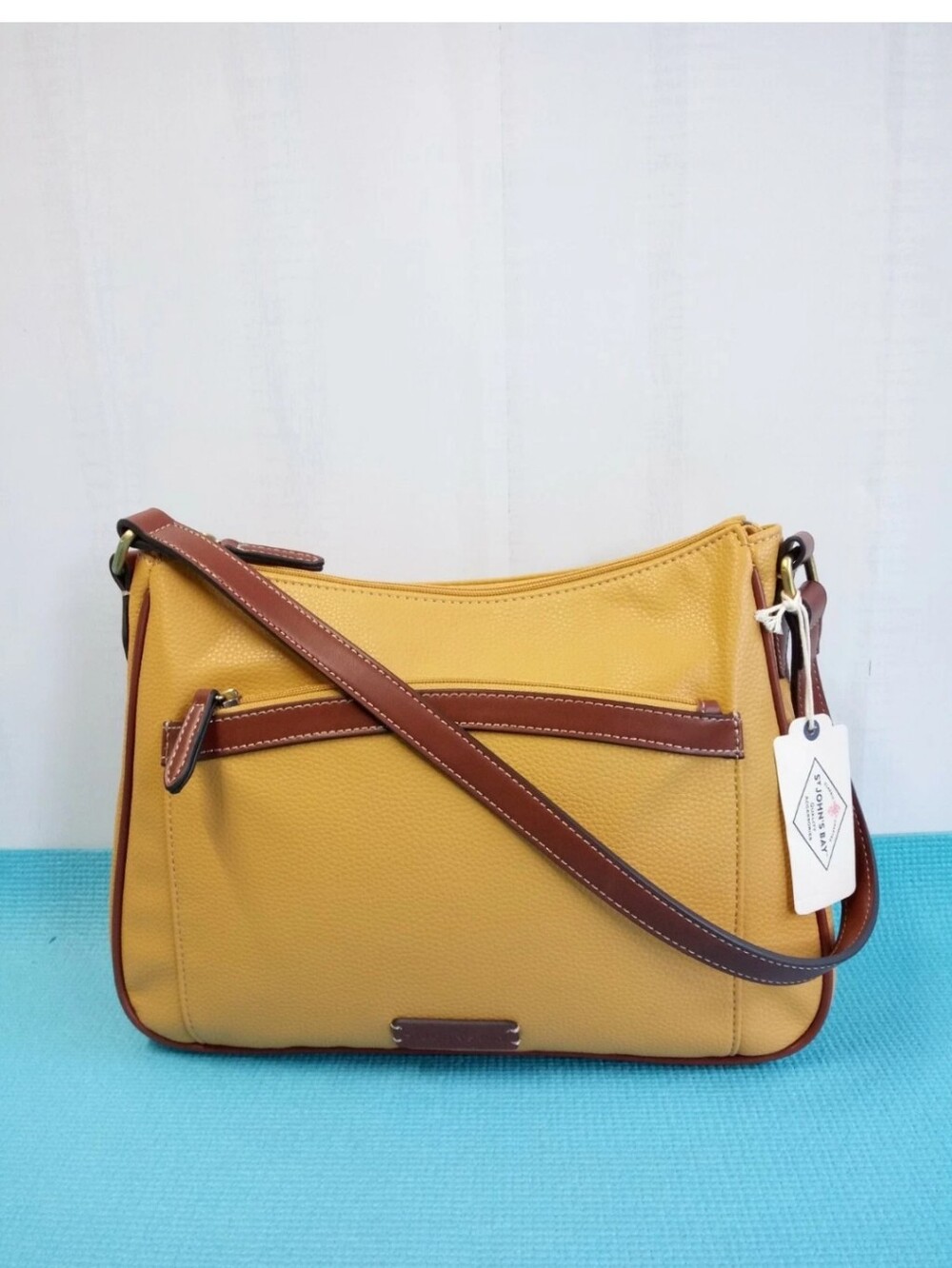 NWT St Johns Bay Women's Hobo Handbag Shoulder Bag Dijon Mustard